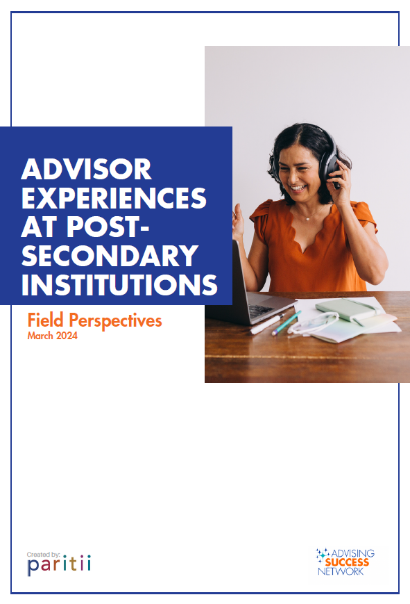 The cover of the resource advisor experiences at post-secondary institutions
